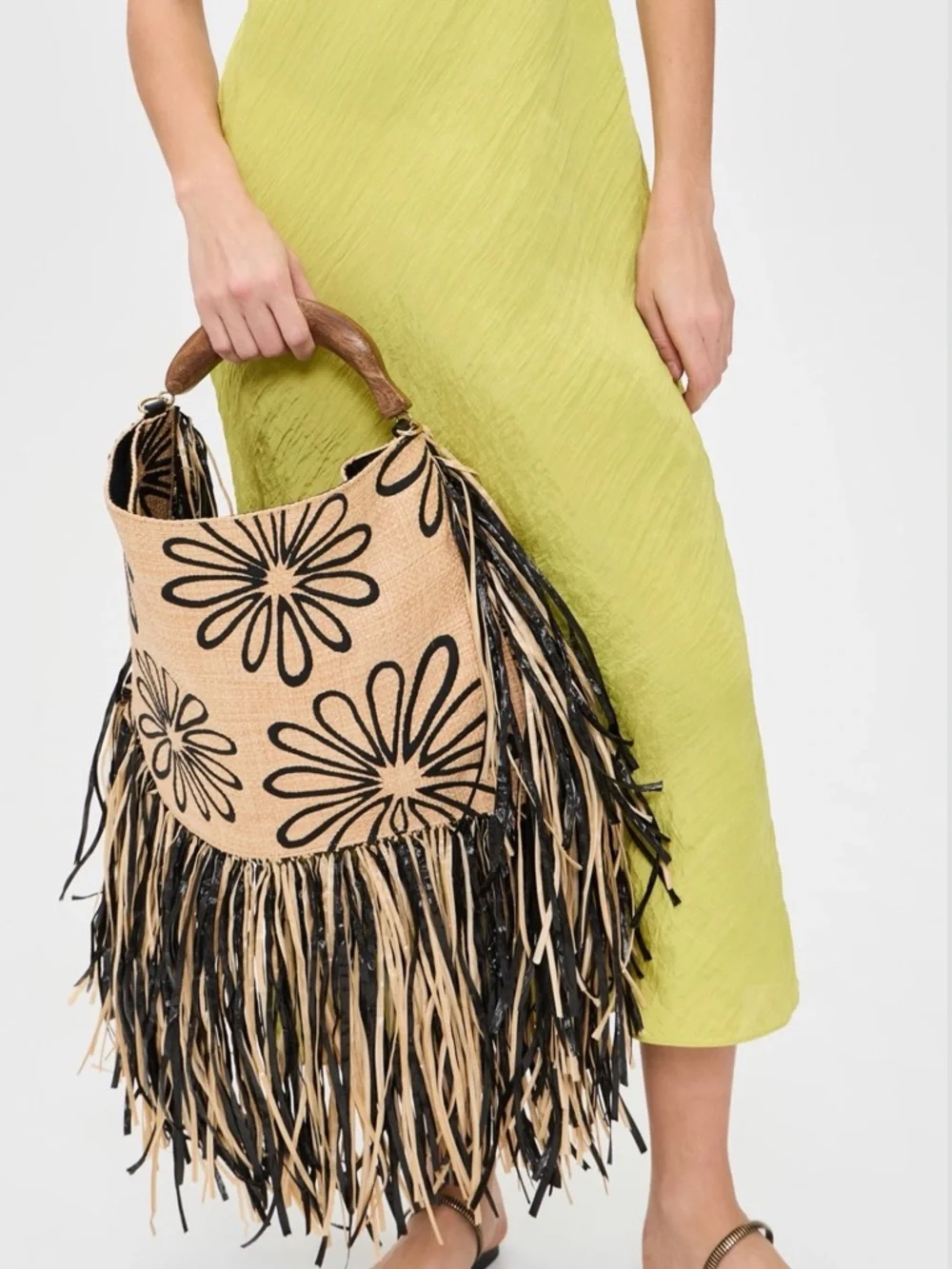 FARM RIO Fringed Raffia Mini Bag - Picture 2 of 3